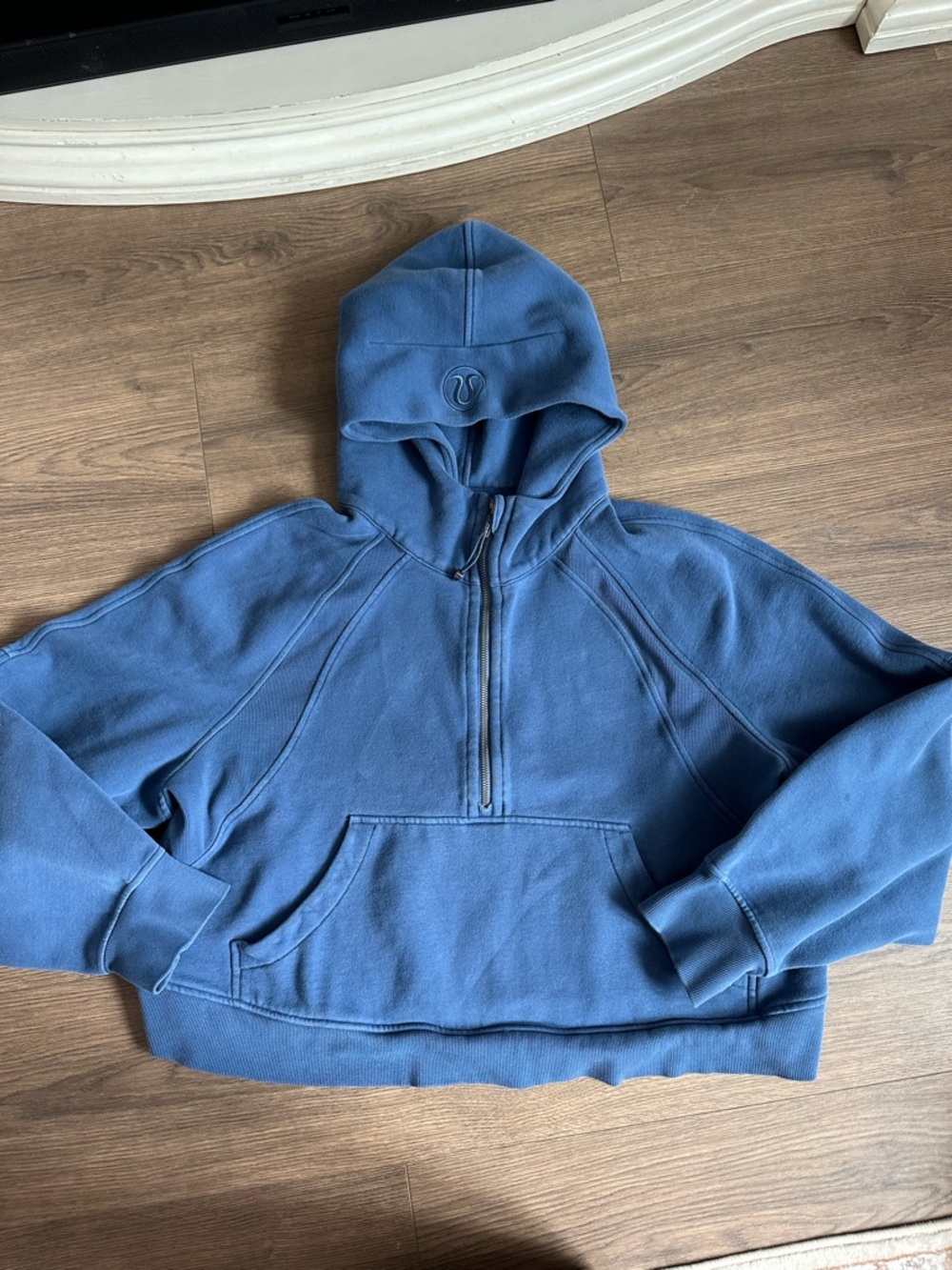lululemon athletica Blue Half-Zip Hoodie Pullover